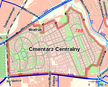 po�o�enie kwatery na mapie cmentarza