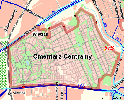 po�o�enie kwatery na mapie cmentarza