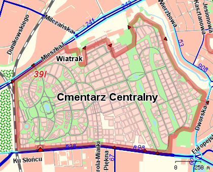 po�o�enie kwatery na mapie cmentarza