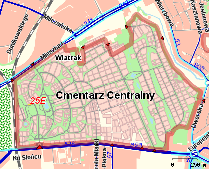 po�o�enie kwatery na mapie cmentarza