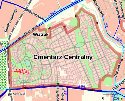 po�o�enie kwatery na mapie cmentarza