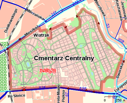 po�o�enie kwatery na mapie cmentarza