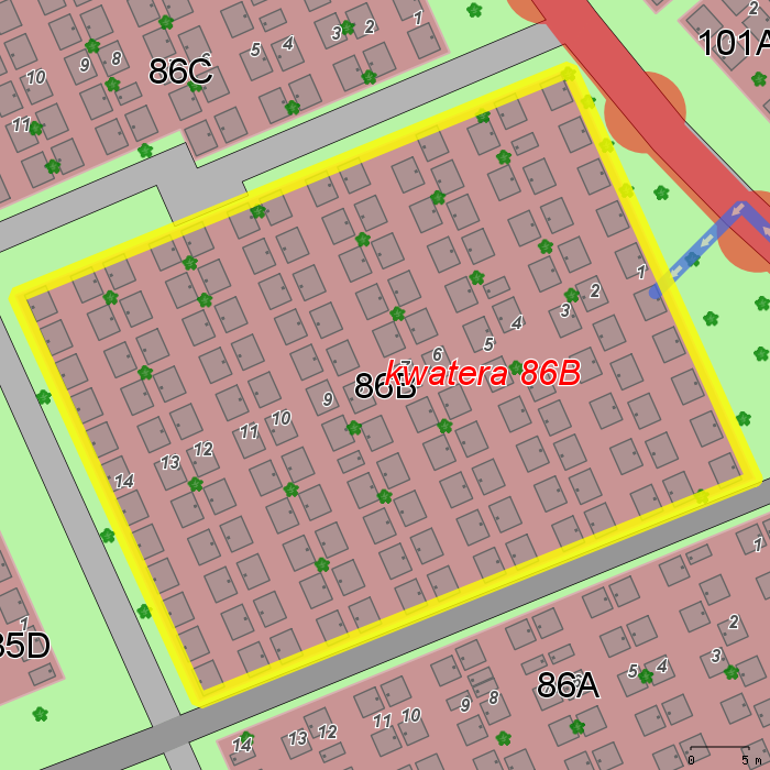 doj�cie do kwatery od wskazanej bramy