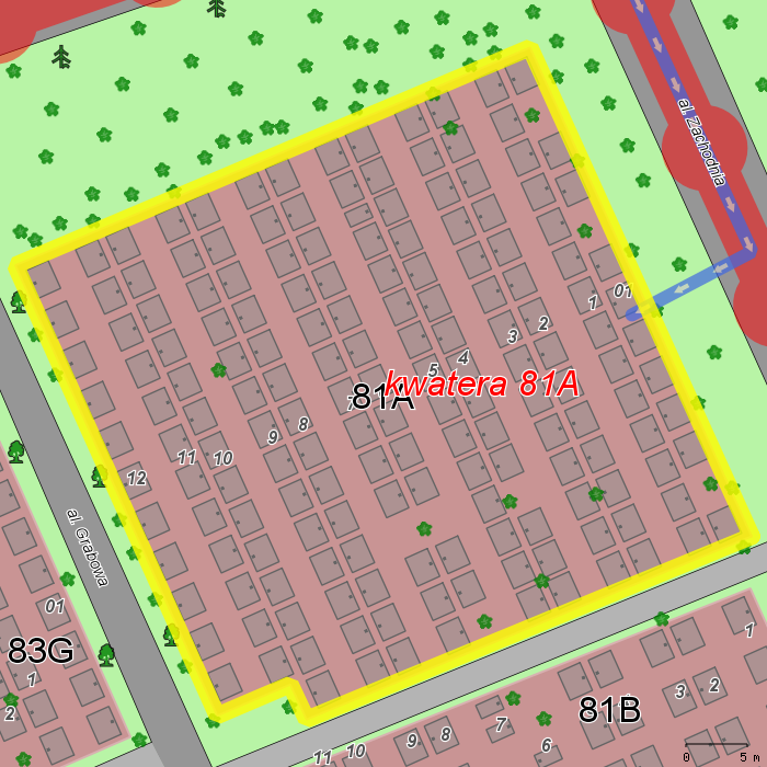 doj�cie do kwatery od wskazanej bramy