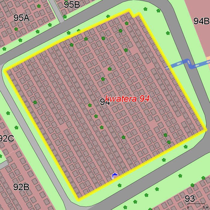 doj�cie do kwatery od wskazanej bramy