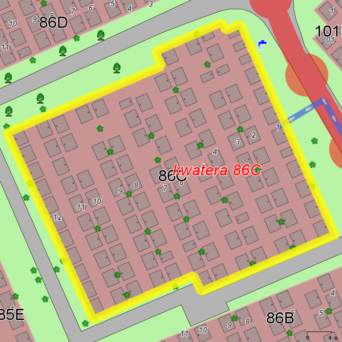 doj�cie do kwatery od wskazanej bramy